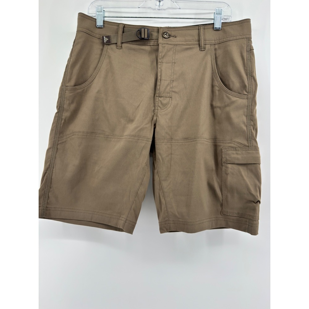 Prana Zion Mens 32 Hiking Shorts Khaki Brown Stretch Cargo 10